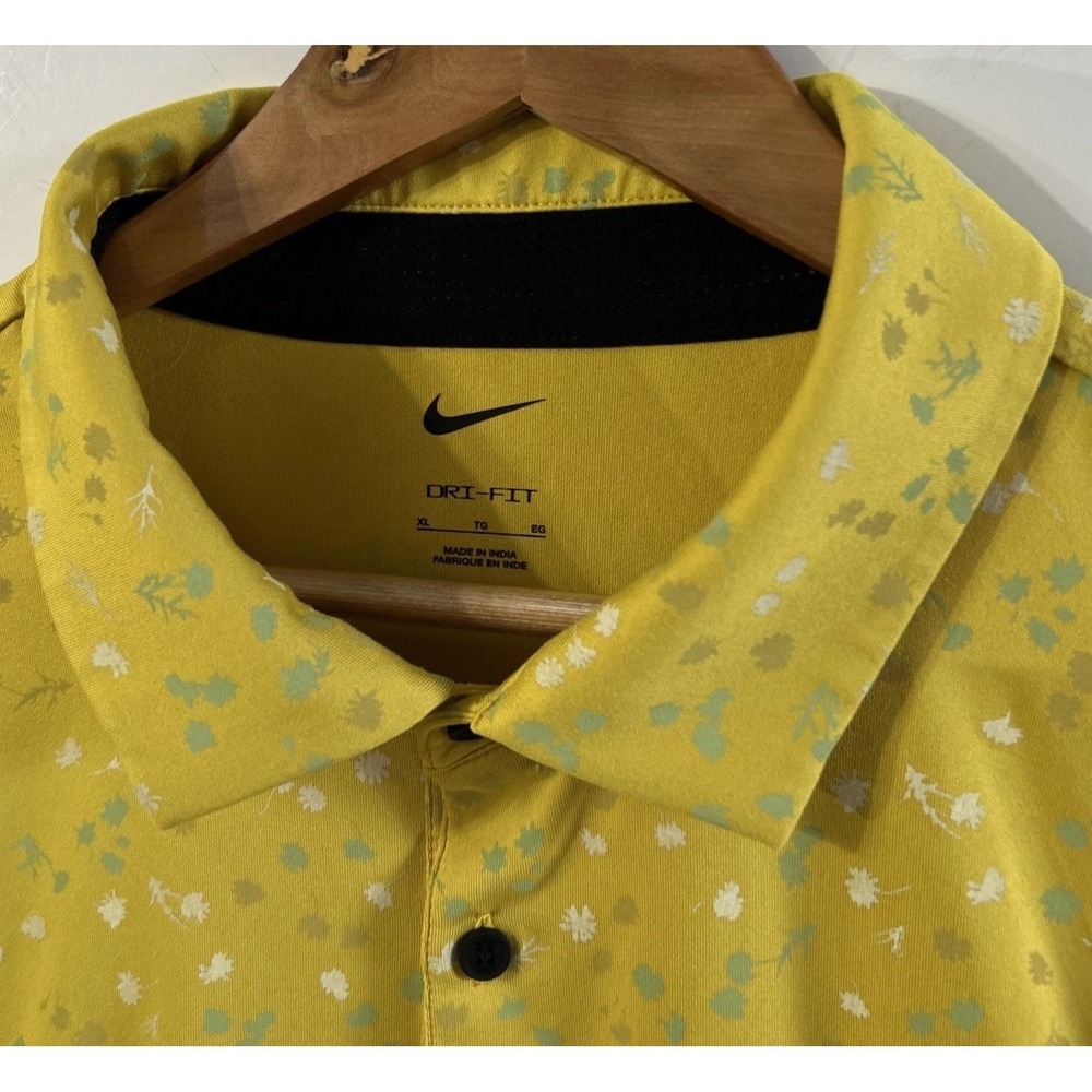 Mens Nike Dri-FIT Tour Floral Golf Polo Sz XL DX6089 EC‎ Vented Collar